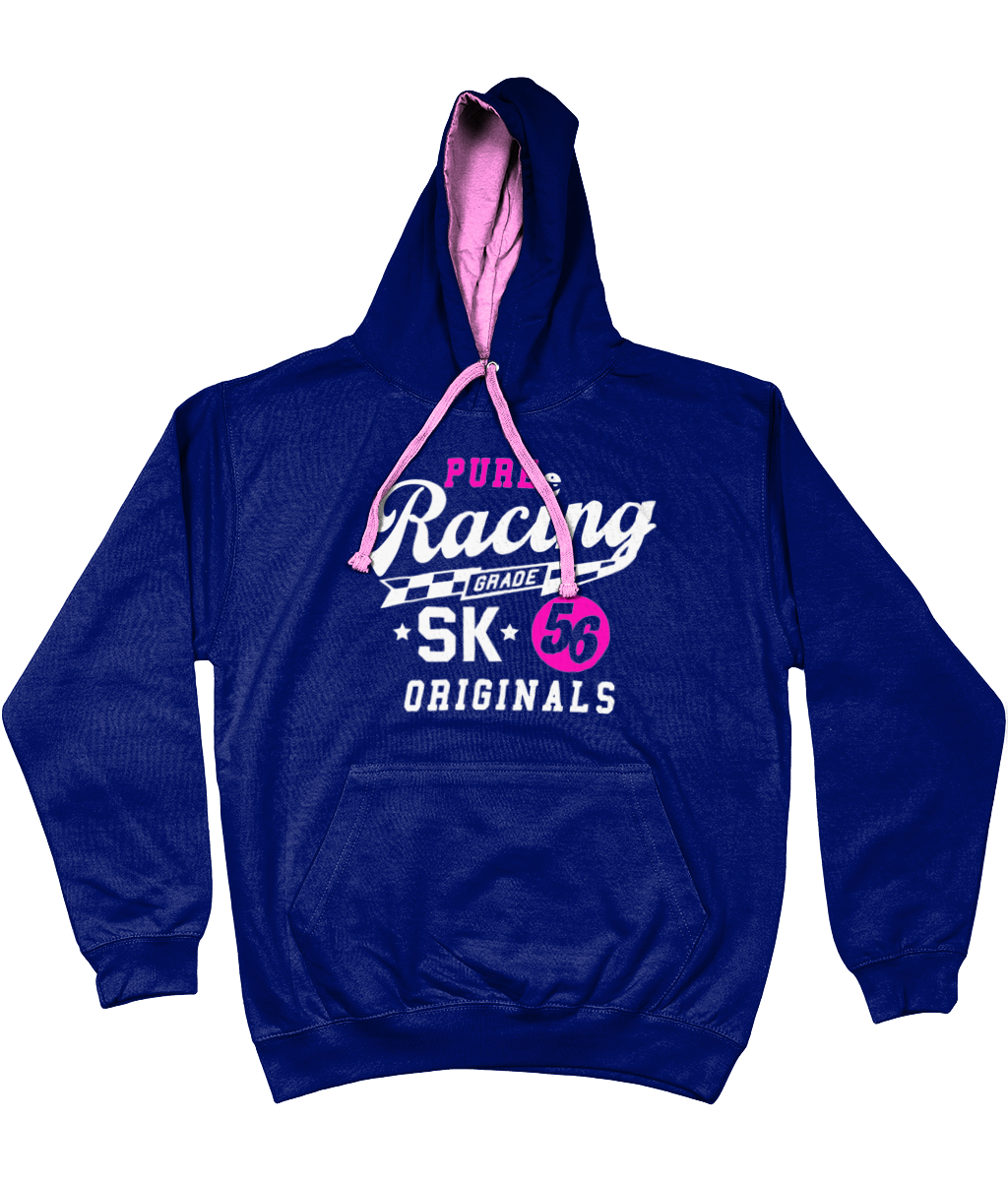 SK Flow Hoodie For Women in Navy/Pink